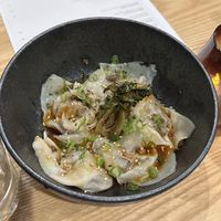 Maitake wontons  at Kusaki - Pop-up in Los Angeles