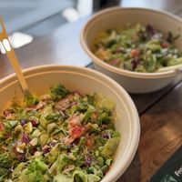 Nice, fresh salad. No tofu on the menu when we went, though they have two salad bowls with potato instead. Light and tasty  at Crisp Salad Works Daikanyama in Tokyo