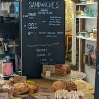 Menu board at Grain & Hearth in Faversham