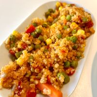 Quinoa, green bean, carrot, peas, sweetcorn, red pepper, rapeseed oil, sunflower seeds, paprika powder, salt, lemon zest, concentrated lemon juice, parsley, rice starch at IKEA in Oviedo