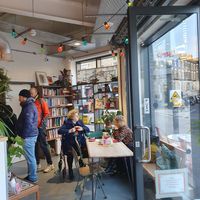 More seating #Veganuary at Shop from Crisis in North London