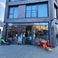 Exterior #Veganuary at Shop from Crisis in North London