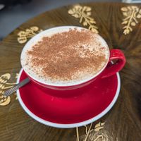 Chai soy latte at Shop from Crisis in North London