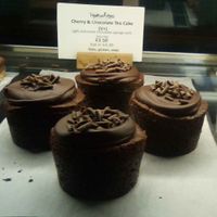 Cherry and chocolate tea cake at Holtwhites Bakery in North London