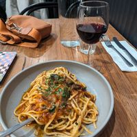 Pasta Alla Norma, veganised at Briscola Ristorante Italiano in Canberra