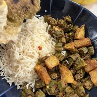 Okra, potatoes and basmati rice   at Sammy a Vegan Boy - Cloud Kitchen - Maybe closed in Patchogue