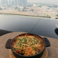 Lasagne with a view!  at Brick Rooftop Kitchen & Bar - Aloft Hotel in Abu Dhabi