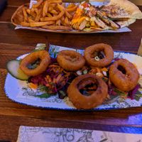 Onion rings (highly recommend) at The Head of Steam in Sheffield