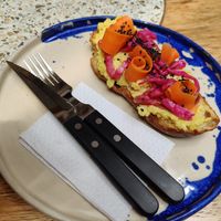 Hummus at Florencia y Fortunata Café in Cusco