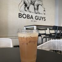 black milk tea (oat milk)   at Boba Guys in Long Beach