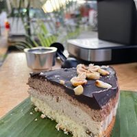 Hazelnut & chocolate pie 🌰   at Semilla de Mar in Bucerias