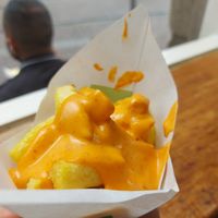 Fries with spicy mayo at Maoz - Muntplein in Amsterdam