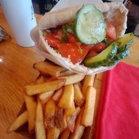 Falafel and fries  at Maoz - Muntplein in Amsterdam