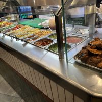 Aubergine and serve yourself salad bar   at Maoz - Muntplein in Amsterdam