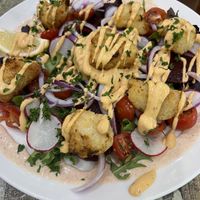Crumbed cauliflower & avocado salad  at Agnes Water Tavern in Agnes Water