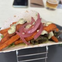 Vegan sweet potato and avocado taco  at Agnes Water Tavern in Agnes Water