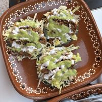 Please try the Sopes!  at Vegan Barrio in Cozumel