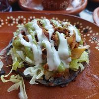 Sopes at Vegan Barrio in Cozumel
