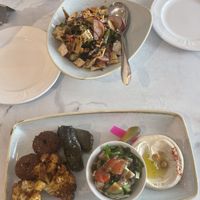 Newtown Plate and Fattoush salad  at Missony Restaurant in Newtown