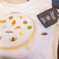 selbstbesticktes shirt  #Veganuary at fijnwerk in Ratingen