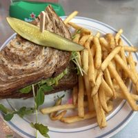 The Boy George with fries  at Electric Diner in Hamilton