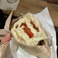 It looks awful but it was amazing!  at Maoz - Leidsestraat in Amsterdam