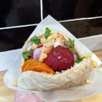 Falafel pita with salad  at Maoz - Leidsestraat in Amsterdam