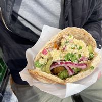 Falafel pita with (different) salad  at Maoz - Leidsestraat in Amsterdam