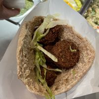 Falafel pita pre-salad  at Maoz - Leidsestraat in Amsterdam