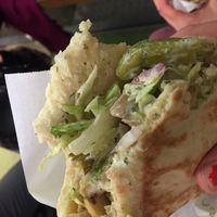 The mushroom shoarma. My advice: avoid it like death. It’s gross.  at Maoz - Leidsestraat in Amsterdam