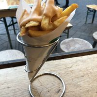 Fires with Spicy Mayo at Maoz - Leidsestraat in Amsterdam