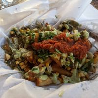 Vegetarian fries minus the cotija cheese at El Pocho Antojitos Bar in Toronto