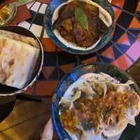 Aubergine and vegan dumplings   at Delrobah in Antwerpen