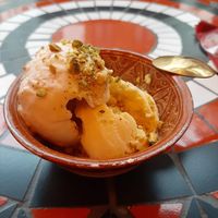 Ice cream with pistachios at Delrobah in Antwerpen