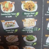 A lot of vegan options at Yan Asia Imbiss in Vienna
