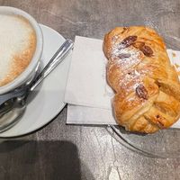 Soy cappuccino and vegan croissant  at Caffè Carlotta Padova in Padua