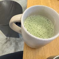 Strawberry matcha with oatmilk   at Nomad Coffee in North Vancouver