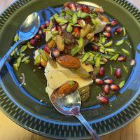 Dessert…silken tofu type thing   at Manto in Malmo