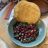 Alas I can't remember the name but this was a spinach stew thing, very good  at Manto in Malmo