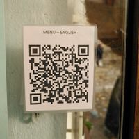 QR menú en inglés at Cuatro Gatos in Bamberg