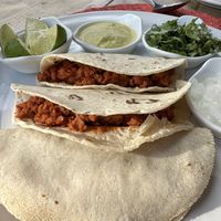 Pastor tacos  at Granito de Arroz in Mazunte