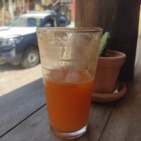 Orange and Carrot Juice at Granito de Arroz in Mazunte