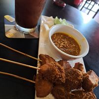 Vege stay skewers (mushroom) at Geographer Cafe in Malacca