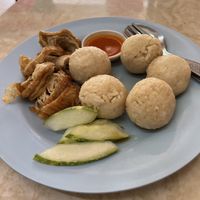 Chicken and rice balls (savory)  at Shui Xian Su Shi Yuan in Malacca