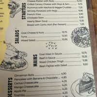 Lunch menu   at La Fuente in Tenerife