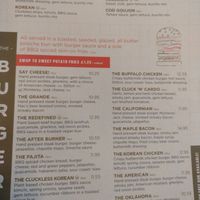 Korean wrap, beef style and chicken style burgers at The Cambridge Tap in Cambridge