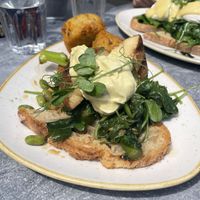 Vegan tofu benedict   at Moksha in Brighton