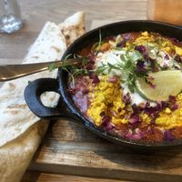 Vegan shakshuka  at Moksha in Brighton