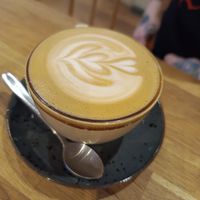 Oat latte at Moksha in Brighton