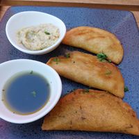 Black bean empanadas and potato & carrot empanadas at Nita Coffee in Potrero